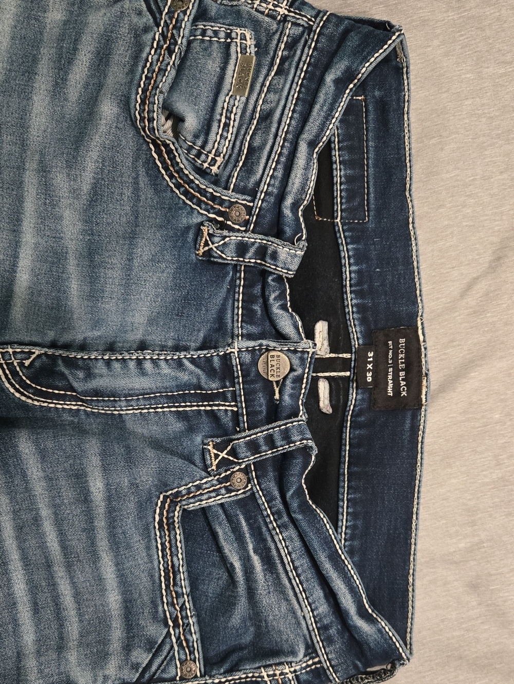 Mens Buckle Black jeans